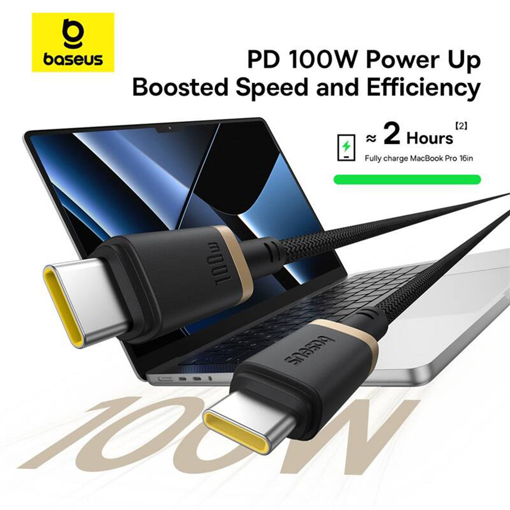 USB-C - USB-C Baseus Dura Series -kaapeli, 100W, 2m, Kulta P10377803U01-03