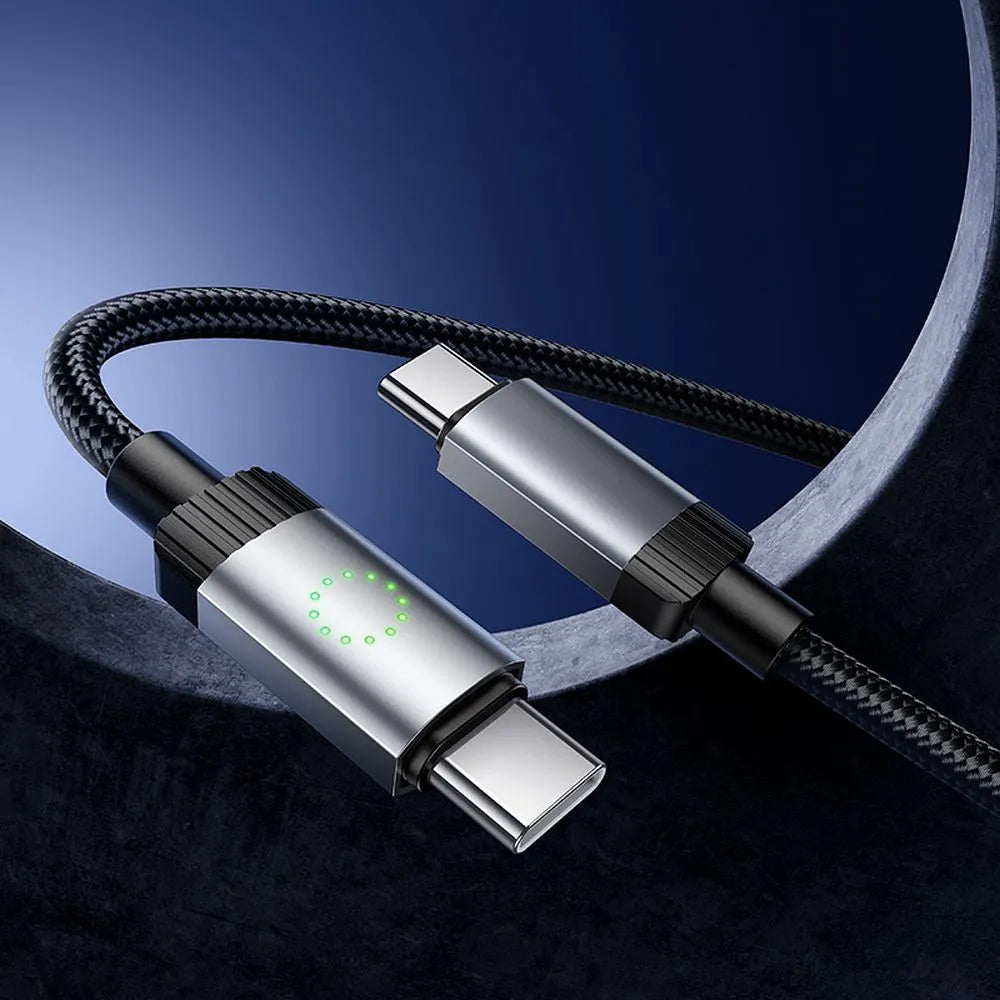 USB-C - USB-C HOCO X117 Data- ja latauskaapeli, 60W, 1m, Musta