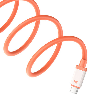 USB-A - USB-C Baseus Zero Degree Series -data- ja latauskaapeli, 100W, 2m, Punainen