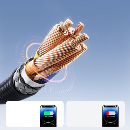 USB-C - Lightning Joyroom S-A28 Flash -data- ja latauskaapeli, 30W, 2m, Musta