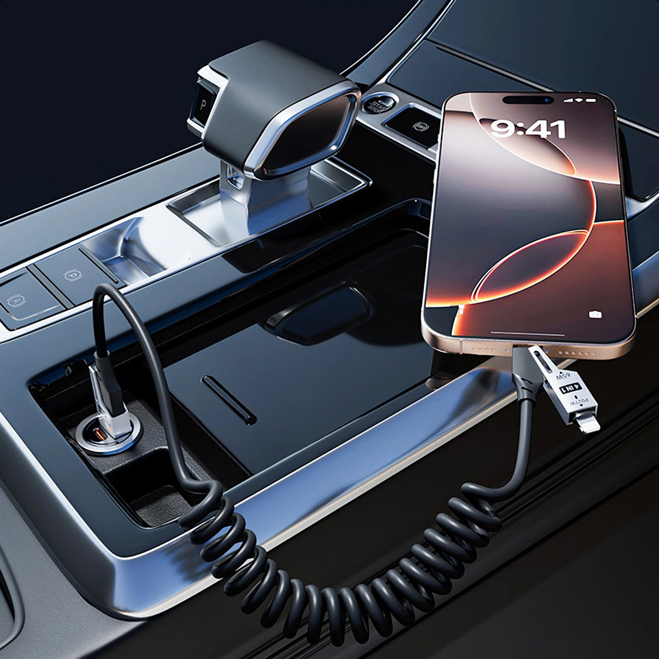 USB-A / USB-C - Lightning / USB-C Dudao L20 Pro -kaapeli, 65W, 1.5m, Musta