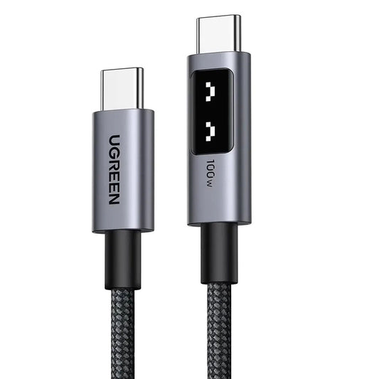 USB-C - USB-C UGREEN L509 Data- ja latauskaapeli, 100W, 0.5m, Harmaa