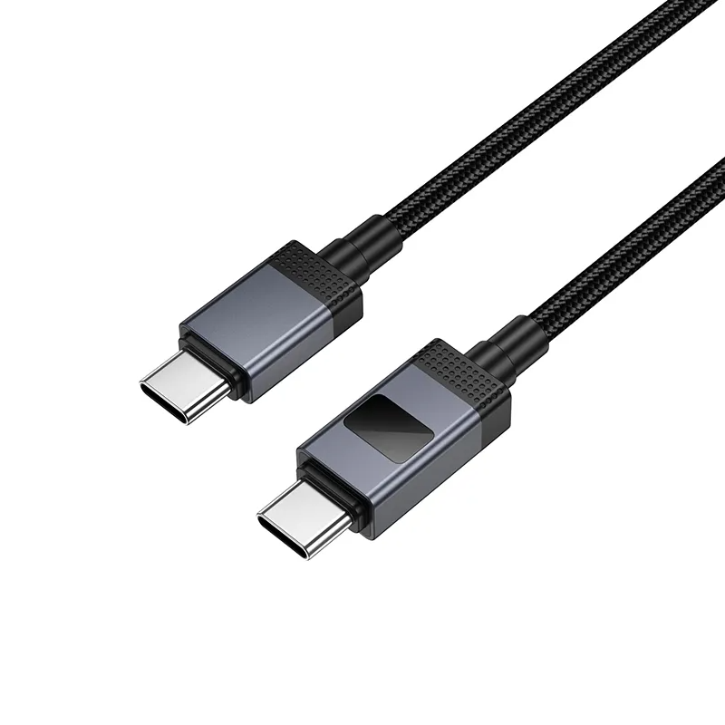 USB-C - USB-C HOCO X118 Display -kaapeli, 60W, 1m, Musta