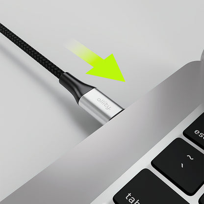 USB-C - USB-C Allity -data- ja latauskaapeli. AUC-01, 100W, 1m, Musta