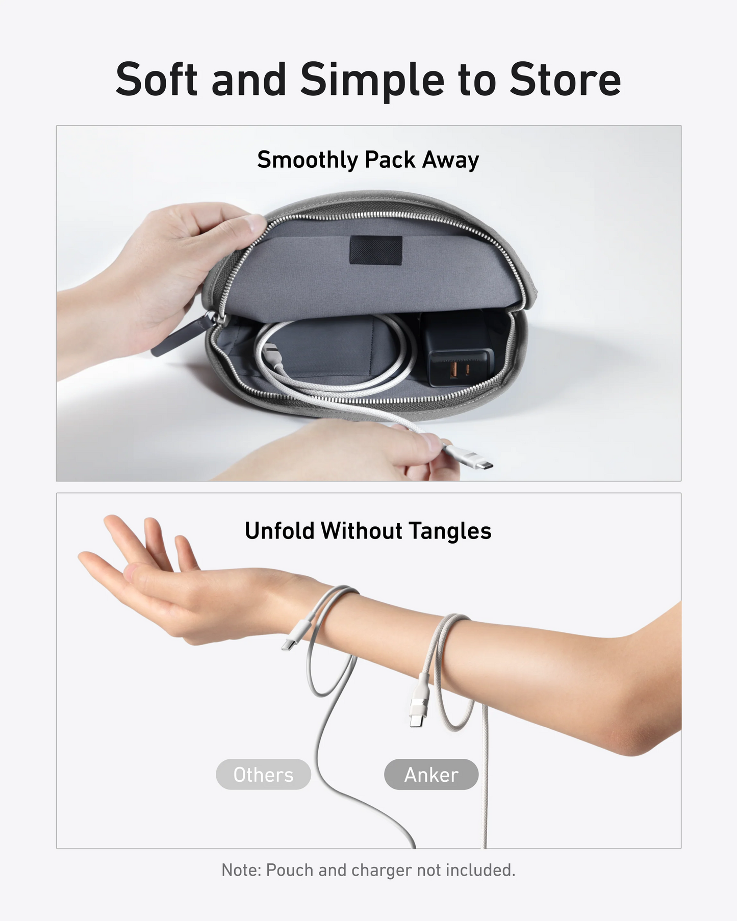 USB-C - USB-C Anker -kaapeli, 240W, 1.8m, Valkoinen A82E2H22