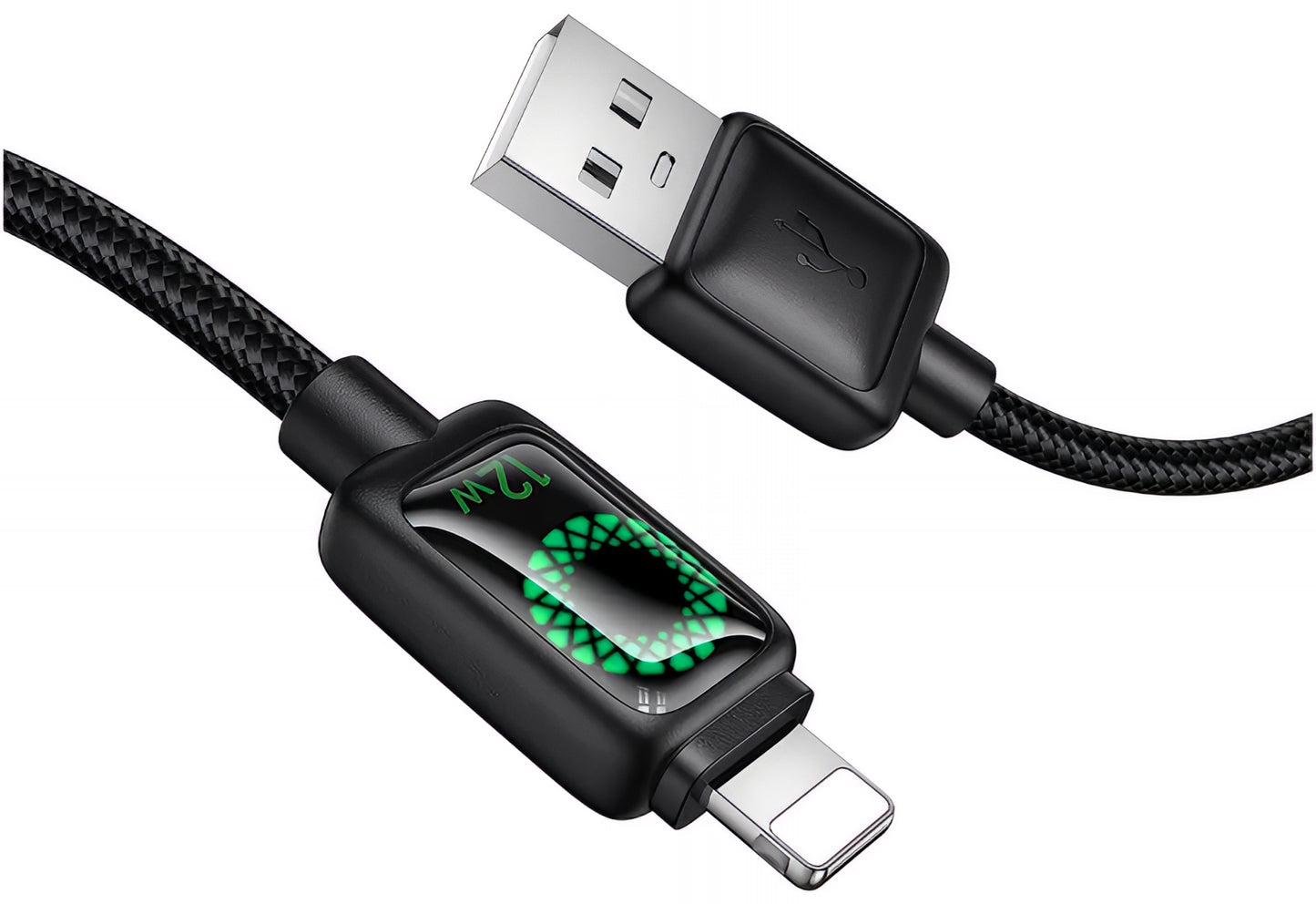 USB-A - Lightning HOCO U146 -data- ja latauskaapeli, 12W, 1.2m, Musta