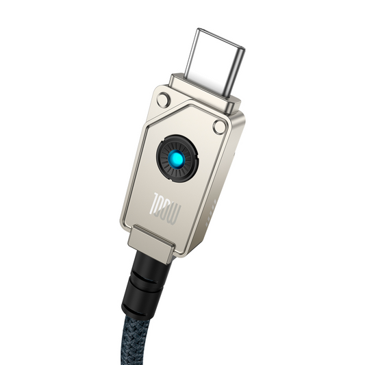USB-C - USB-C Baseus Unbreakable -data- ja latauskaapeli, 100W, 2m, Valkoinen P10355800221-01