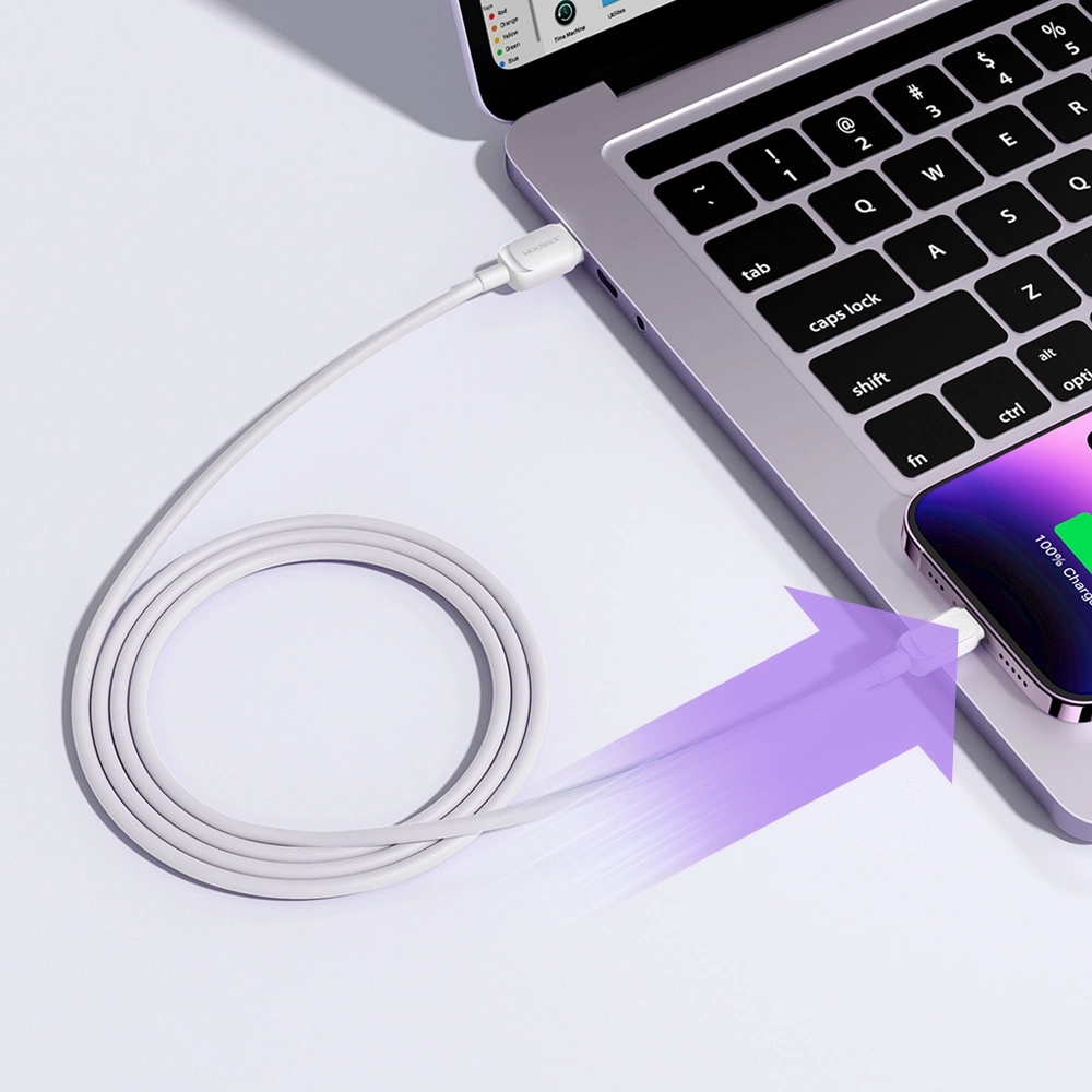 USB-A - Lightning -tietojen siirto- ja latauskaapeli Joyroom S-A14, 18W, 1,2 m, valkoinen