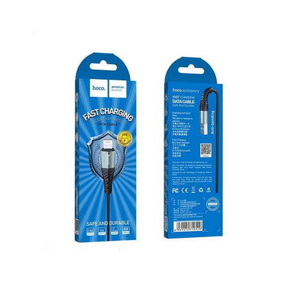 Tieto- ja latauskaapeli USB-A - Lightning HOCO X38 Cool, 18W, 1m, musta, musta 