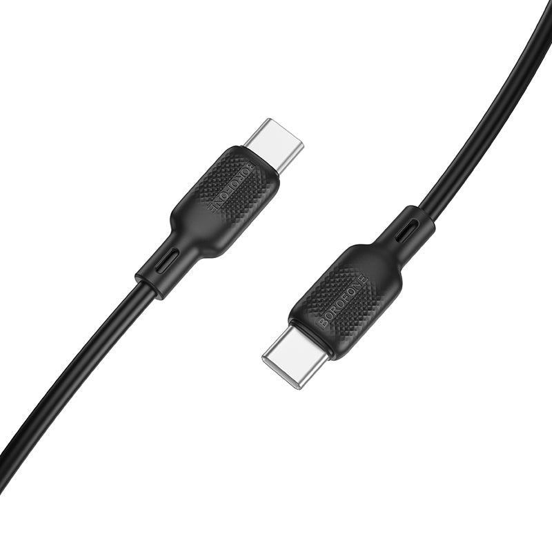 USB-C - USB-C Borofone BX113 Lenny Tietojen si latauksen kaapeli, 60W, 1m, Musta