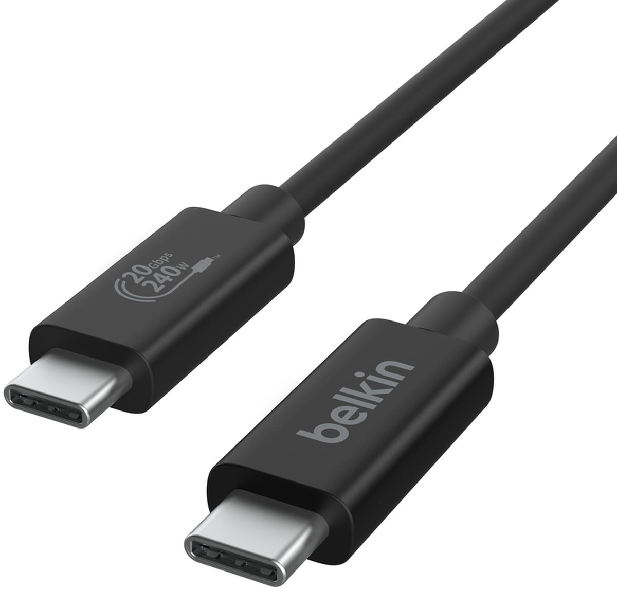 USB-C-tietojen ja latauksen kaapeli - USB-C Belkin Connect, 240W, 2m, musta INZ004bt2MBK