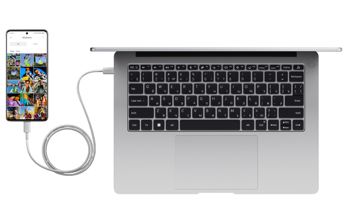 USB-C - USB-C Xiaomi tiedonsiirto- ja latauskaapeli, 120W, 2m, valkoinen BHR087AGL