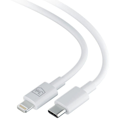 USB-C - Lightning 3MK Hyper -tietojen siirto- ja latauskaapeli, 20W, 1,2 m, valkoinen
