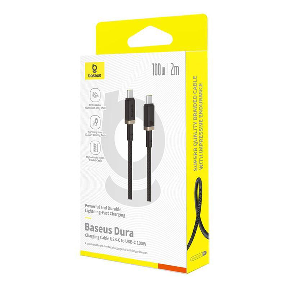 USB-C - USB-C Baseus Dura Series -kaapeli, 100W, 2m, Kulta P10377803U01-03