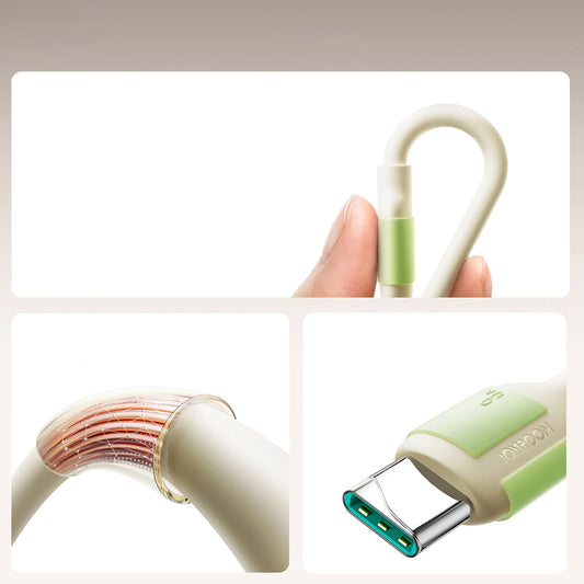 USB-A - USB-C Joyroom S-A53 Data- ja Latauskaapeli, 30W, 2m, Beige