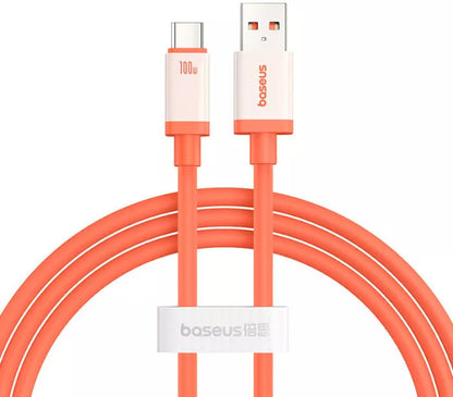 USB-A - USB-C Baseus Zero Degree Series -data- ja latauskaapeli, 100W, 2m, Punainen