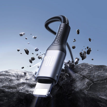 USB-C - Lightning Joyroom S-A28 Flash -data- ja latauskaapeli, 30W, 2m, Musta