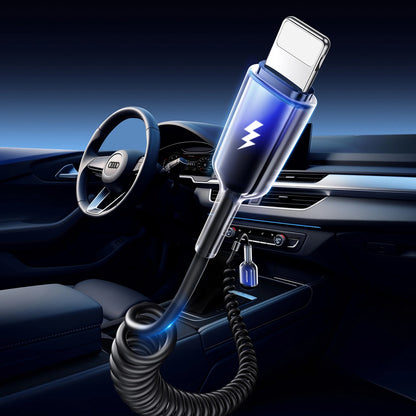 Data- ja latauskaapeli USB-A - Lightning Joyroom S-A43 Crystal, 18W, 1.5m, Musta