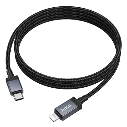 USB-C - Lightning HOCO X118 Display -kaapeli, 27W, 1m, Musta