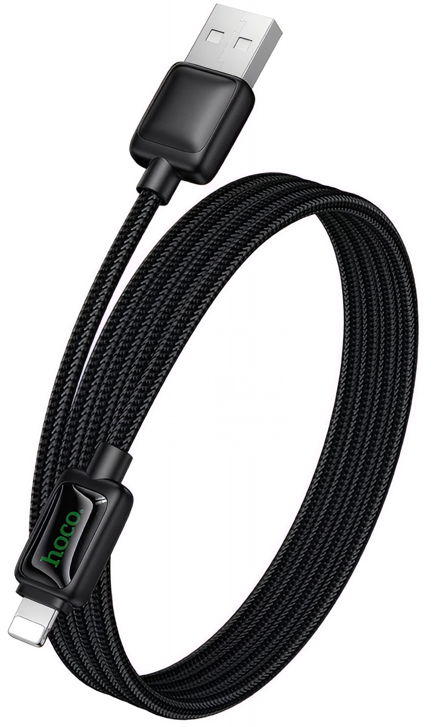 USB-A - Lightning HOCO U146 -data- ja latauskaapeli, 12W, 1.2m, Musta