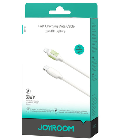 USB-C - Lightning Joyroom S-A53 Data- ja Latauskaapeli, 30W, 1.2m, Beige