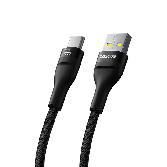 USB-A - USB-C Baseus Flash Series II tiedonsiirto- ja latauskaapeli, 100W, 2m, musta P10311804111-01