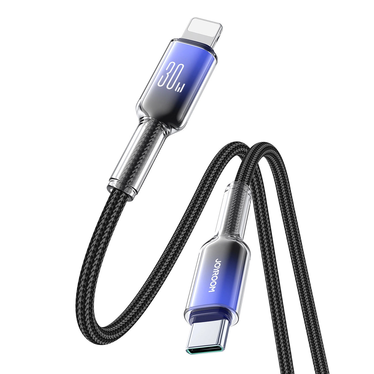 USB-C - Lightning Tietojen ja Latauksen Kaapeli Joyroom S-A42, 30W, 1,2m, Musta