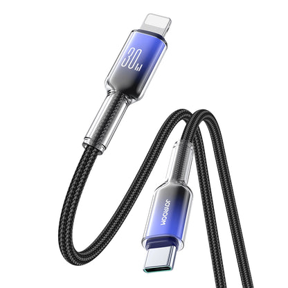 USB-C - Lightning Tietojen ja Latauksen Kaapeli Joyroom S-A42, 30W, 1,2m, Musta