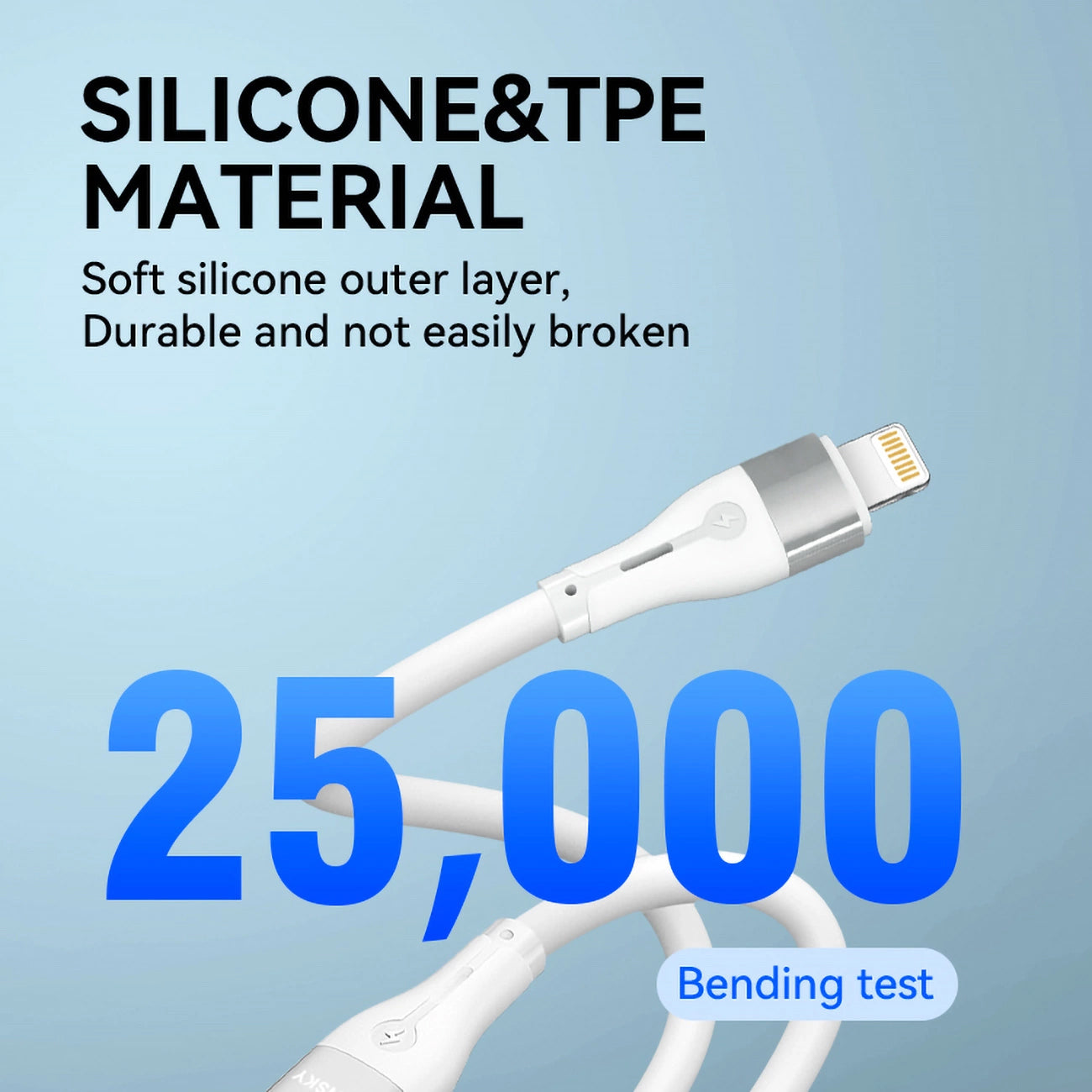 USB-C - Lightning WZK WSTCL1 -kaapeli, 27W, 1m, Valkoinen
