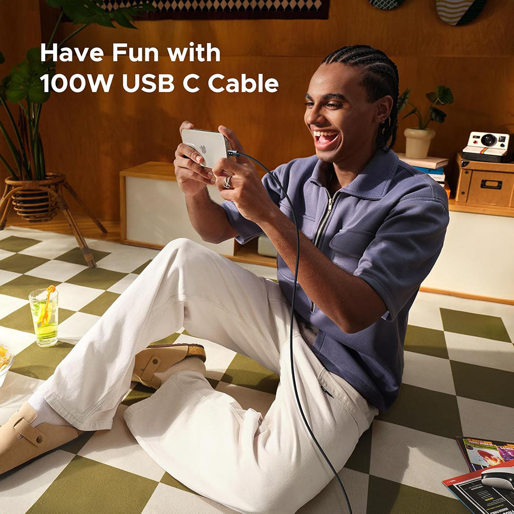 USB-C - USB-C UGREEN L509 Data- ja latauskaapeli, 100W, 1m, Harmaa