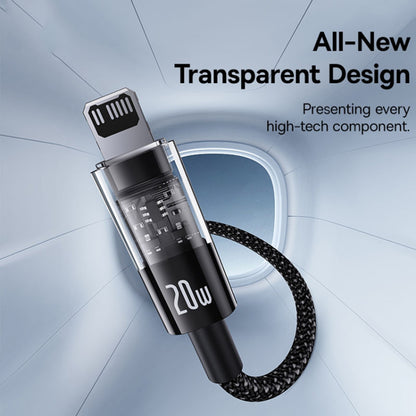 USB-C - Lightning Baseus Gem -data- ja latauskaapeli, 20W, 1m, Musta P10373001111-00