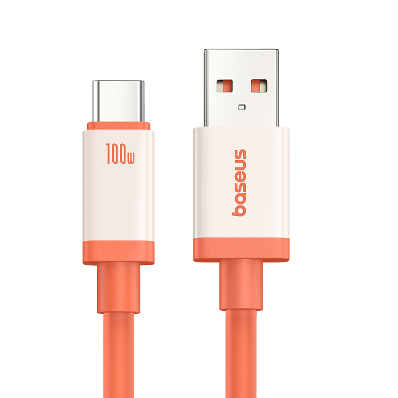 USB-A - USB-C Baseus Zero Degree Series -data- ja latauskaapeli, 100W, 2m, Punainen