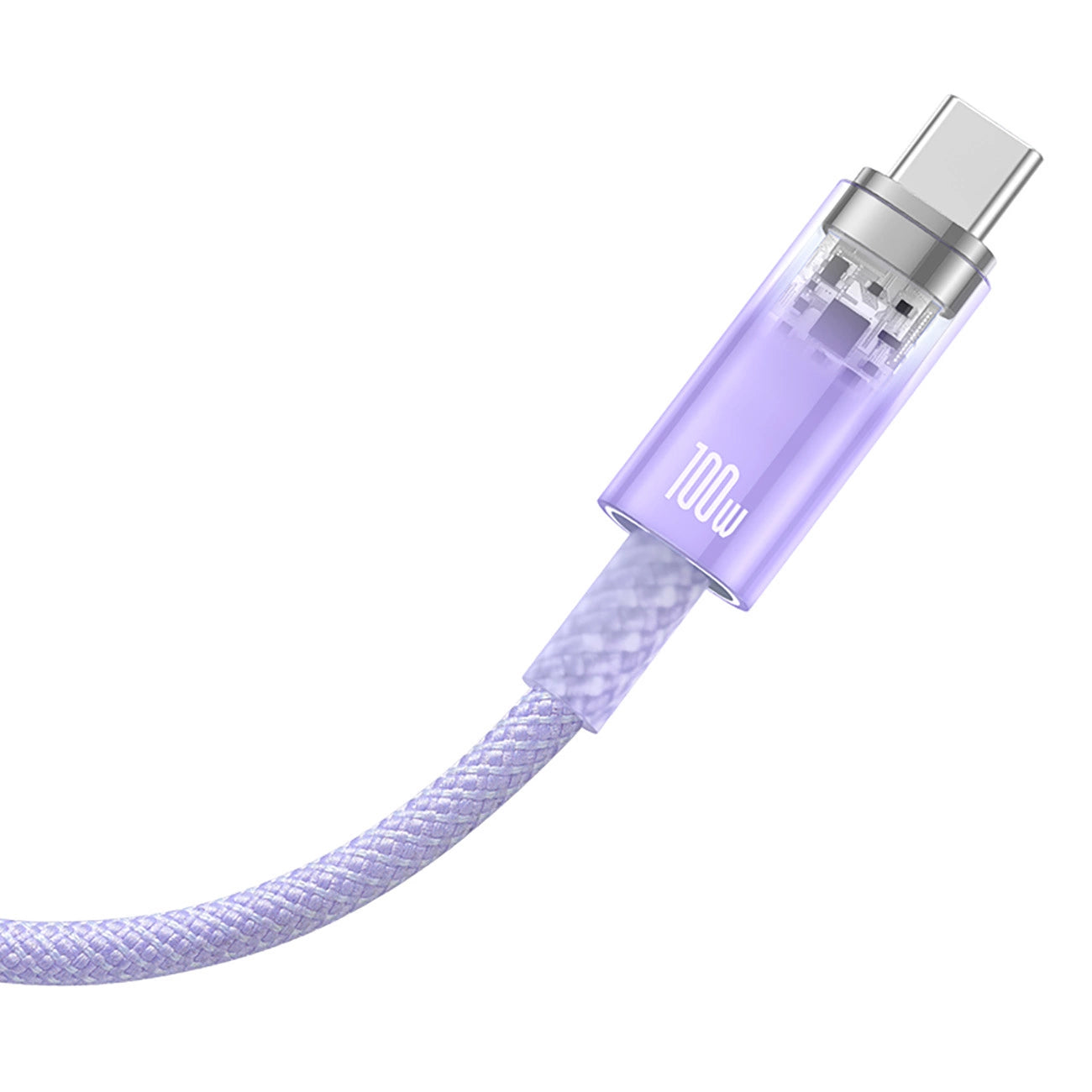 Baseus Explorer USB-A - USB-C -data- ja latauskaapeli, 100W, 1m, Violetti CATS010405