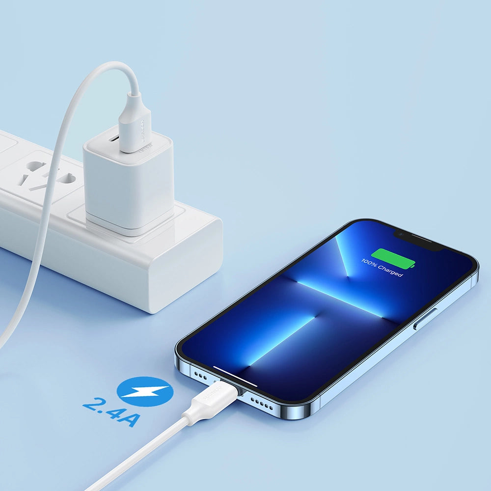 Data- ja latauskaapeli USB-A - Lightning Joyroom S-A9, 18W, 1m, Valkoinen