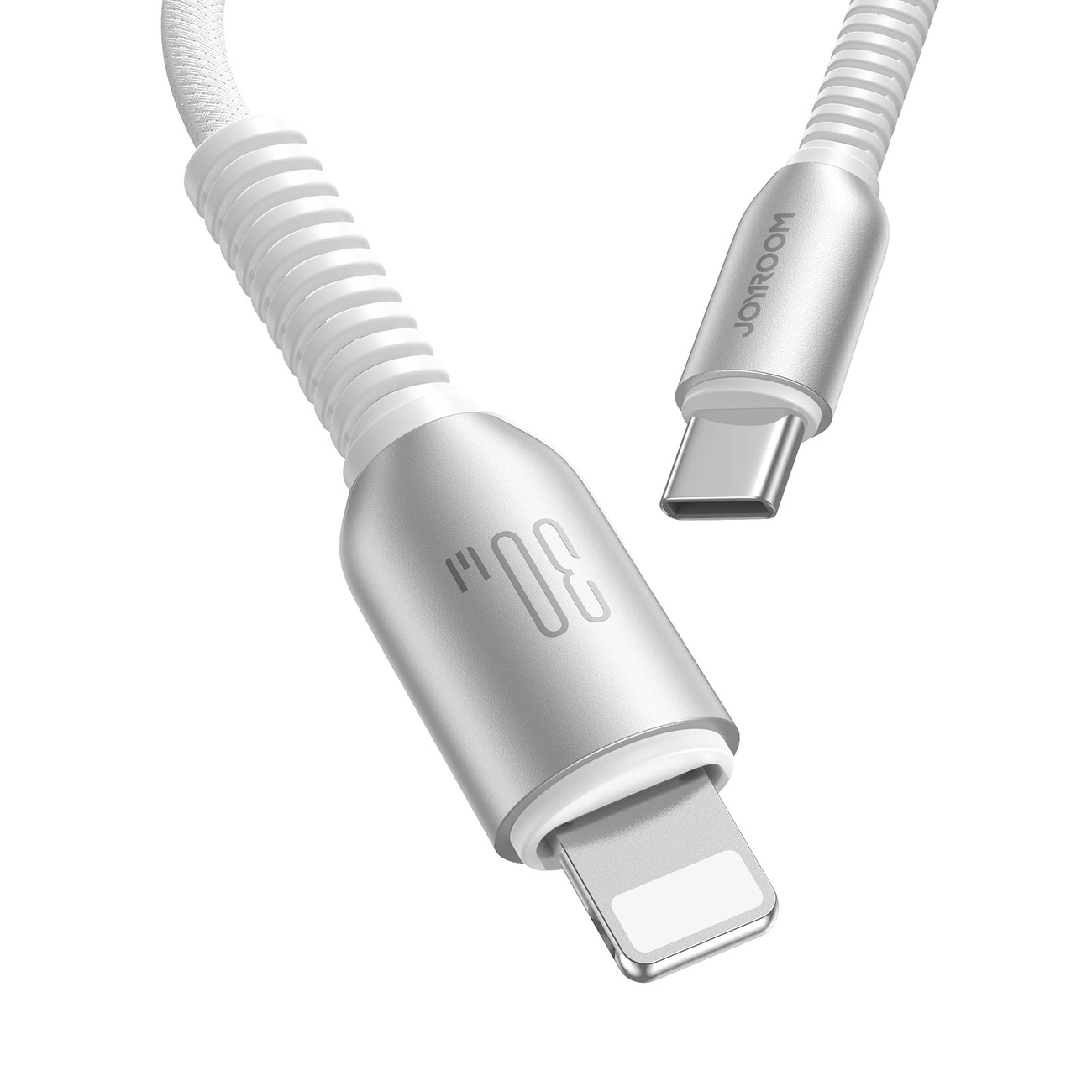 USB-C - Lightning Joyroom S-A51 -data- ja latauskaapeli, 30W, 1.2m, Harmaa