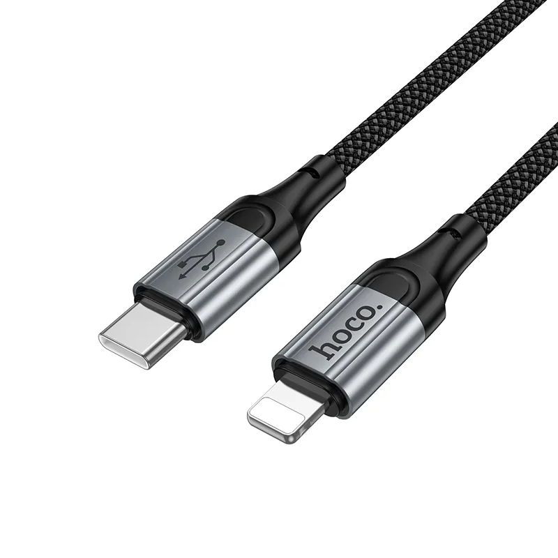 USB-C - Lightning HOCO X121 -data- ja latauskaapeli, 27W, 1.5m, Musta