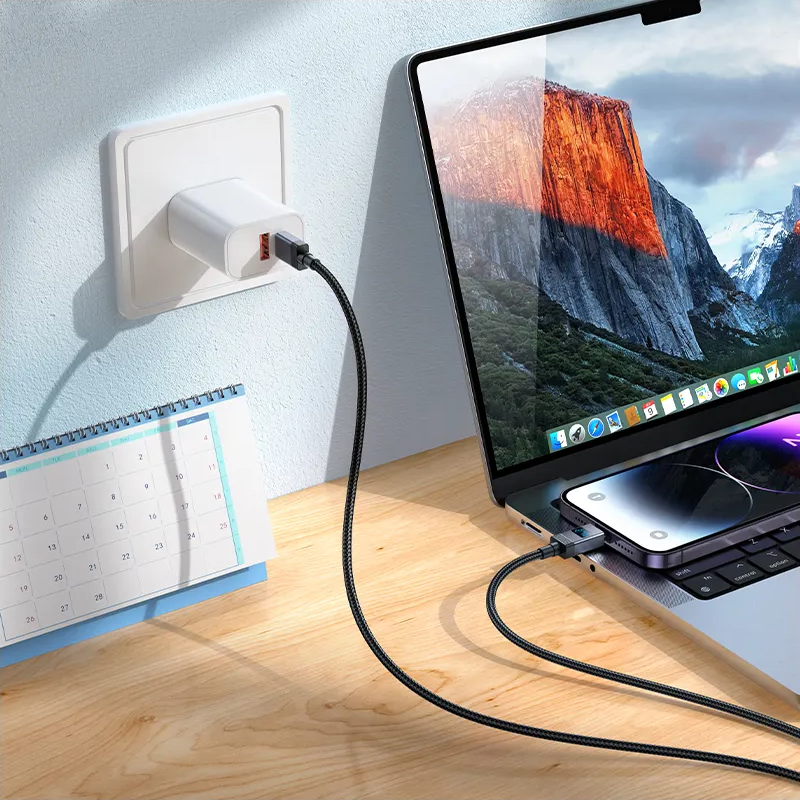 USB-C - Lightning HOCO X118 Display -kaapeli, 27W, 1m, Musta