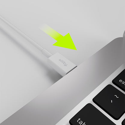 USB-C - USB-C Allity -data- ja latauskaapeli. AUC-03, 100W, 1m, Valkoinen
