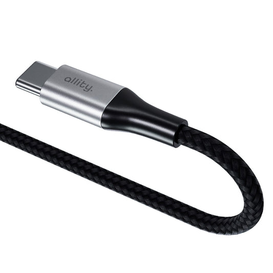 USB-C - USB-C Allity -data- ja latauskaapeli. AUC-01, 100W, 2m, Musta