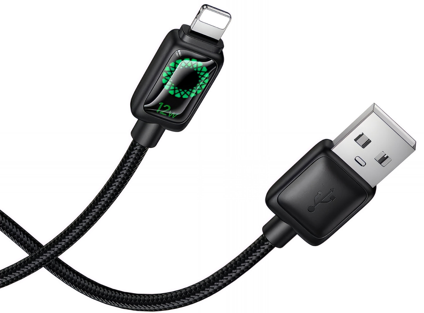 USB-A - Lightning HOCO U146 -data- ja latauskaapeli, 12W, 1.2m, Musta