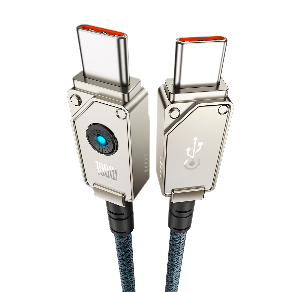 USB-C - USB-C Baseus Unbreakable -data- ja latauskaapeli, 100W, 2m, Valkoinen P10355800221-01