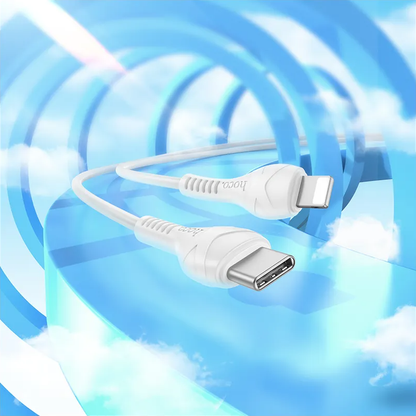 USB-C - Lightning HOCO X37 Data- ja Latauskaapeli, 27W, 1m, Valkoinen