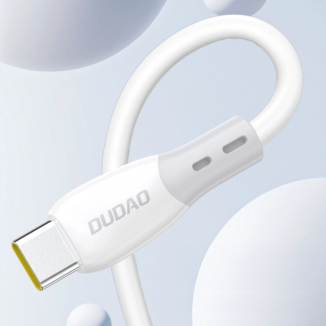 USB-C - USB-C Dudao L25SC Data- ja Latauskaapeli, 60W, 2m, Valkoinen
