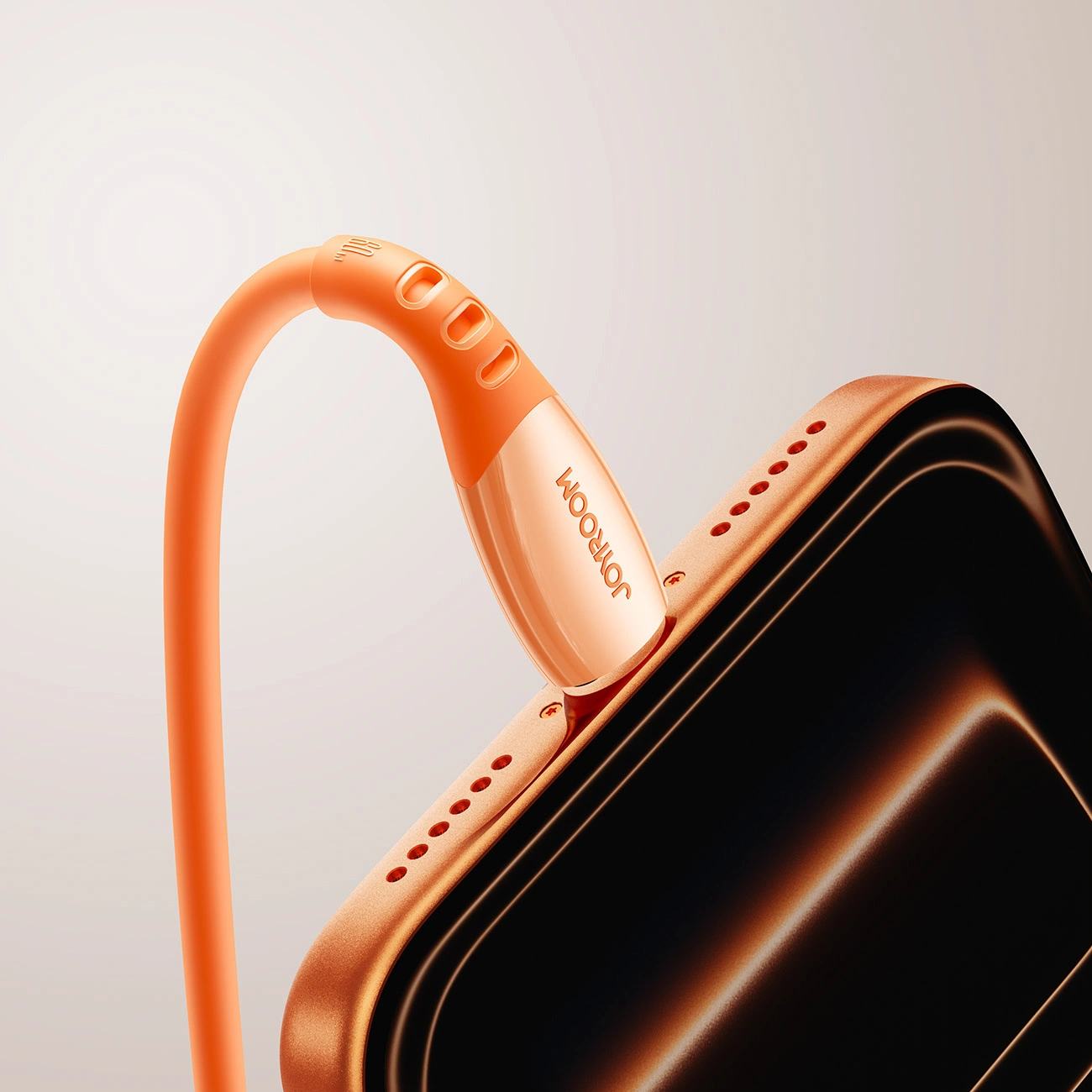 USB-C - USB-C -kaapeli ja lataus Joyroom S-A59 Vibrant, 60W, 1.2m, Oranssi