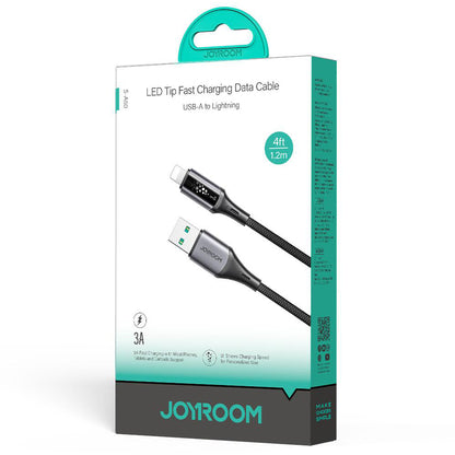 USB-A - Lightning Joyroom S-A60 StarTalk -data- ja latauskaapeli, 18W, 1.2m, Musta