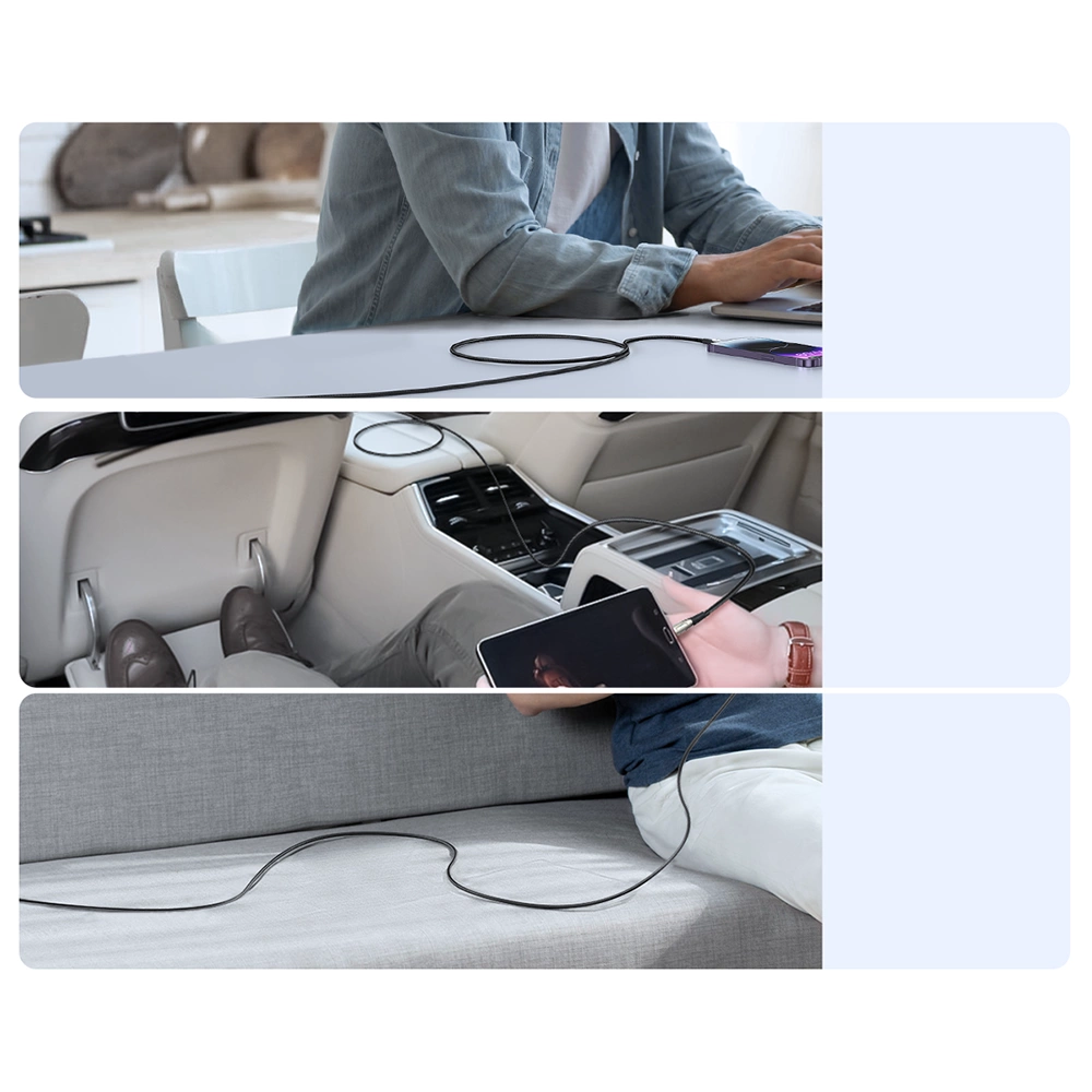 USB-A - Lightning -tietojen siirto- ja latauskaapeli Joyroom SA31-AL3, 18W, 1,2 m, musta