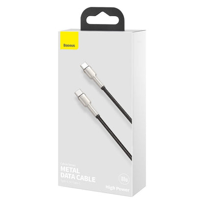 USB-C - USB-C Baseus Cafule -data- ja latauskaapeli, 100W, 2m, Musta CATJK-D01