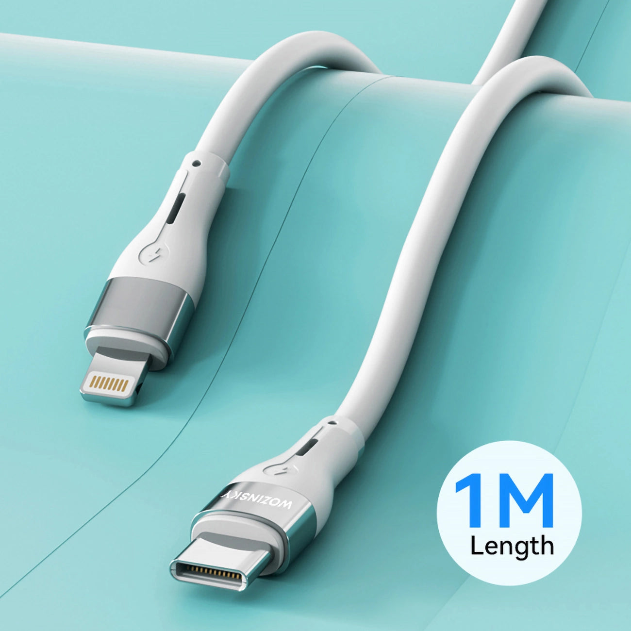 USB-C - Lightning WZK WSTCL1 -kaapeli, 27W, 1m, Valkoinen