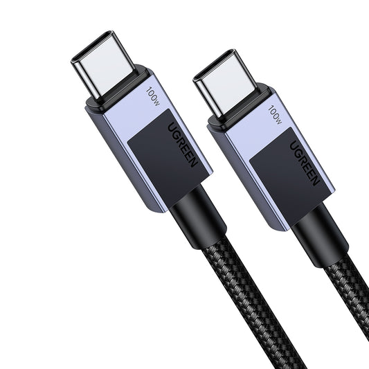 USB-C - USB-C UGREEN L512 Data- ja Latauskaapeli, 100W, 0.5m, Harmaa
