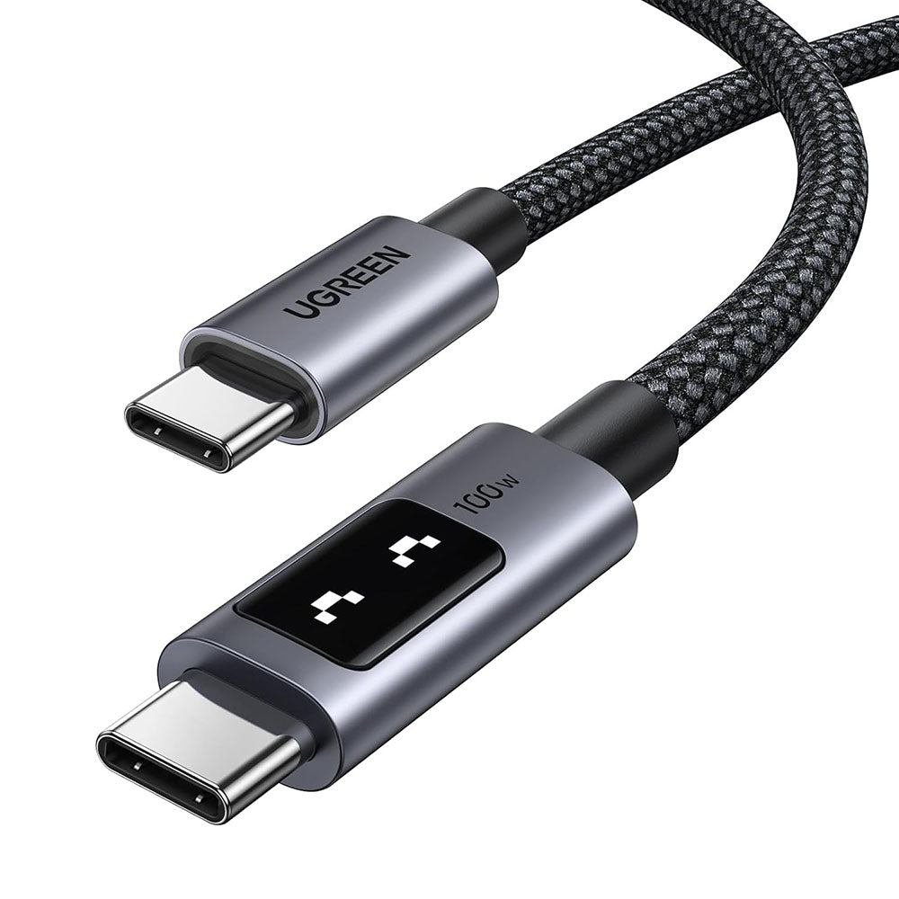 USB-C - USB-C UGREEN L509 Data- ja latauskaapeli, 100W, 1m, Harmaa